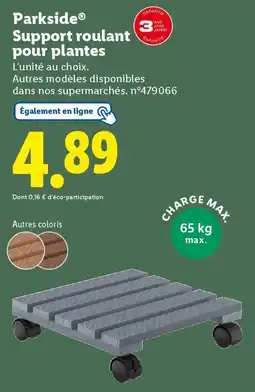 Lidl Parkside Support roulant pour plantes offre