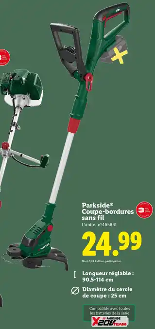 Lidl Parkside Coupe-bordures sans fil offre