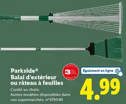 Lidl Parkside Balai d’extérieur ou râteau à feuilles offre