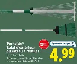Lidl Parkside Balai d’extérieur ou râteau à feuilles offre