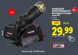 Lidl PARKSIDE PERFORMANCE Meuleuse d’angle sans fil offre