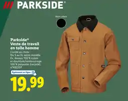 Lidl PARKSIDE Veste de travail en toile homme offre