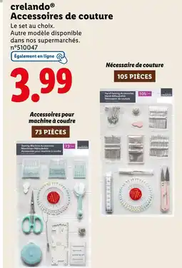 Lidl crelando Accessoires de couture offre