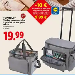 Lidl TOPMOVE Trolley pour machine à coudre ou sac pour tricot offre
