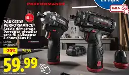 Lidl PARKSIDE PERFORMANCE Set de démarrage Perceuse-visseuse sans fil + Visseuse à chocs sans fil offre