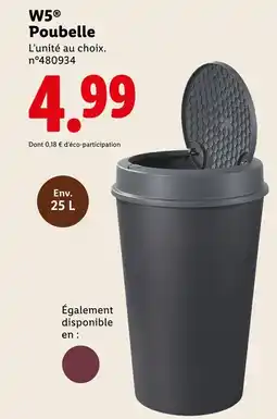 Lidl W5 Poubelle offre
