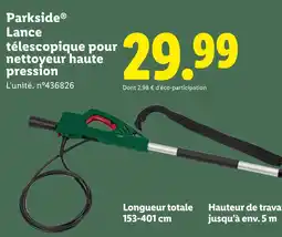 Lidl Parkside Lance télescopique pour nettoyeur haute pression offre