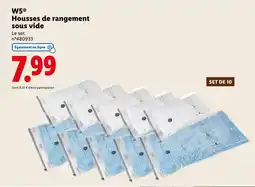 Lidl W5 Housses de rangement sous vide offre