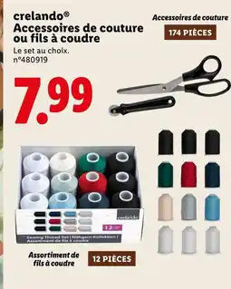 Lidl crelando Accessoires de couture ou fils à coudre offre