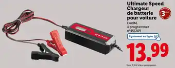 Lidl ULTIMATE SPEED Chargeur de batterie pour voiture offre