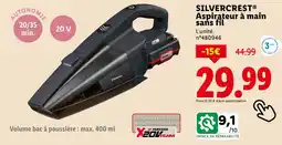Lidl SILVERCREST Aspirateur à main sans fil offre