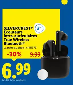 Lidl SILVERCREST Écouteurs intra-auriculaires True Wireless Bluetooth offre