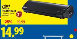 Lidl UNITED OFFICE Plastifieuse offre