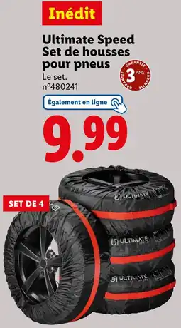 Lidl Ultimate Speed Set de housses pour pneus offre