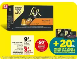 U Express L'OR L'OR ESPRESSO offre