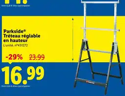 Lidl Parkside Tréteau réglable en hauteur offre