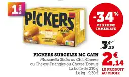 U Express McCain Pickers Surgelés offre