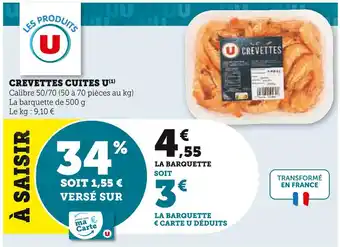 U Express U Crevettes cuites offre
