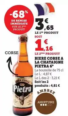 U Express Pietra - biere corse a la chataigne 6° offre