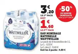 Super U Wattwiller - eau minerale naturelle offre