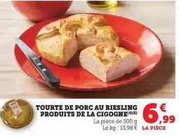 Super U Tourte de porc au riesling produits de la cigogne offre