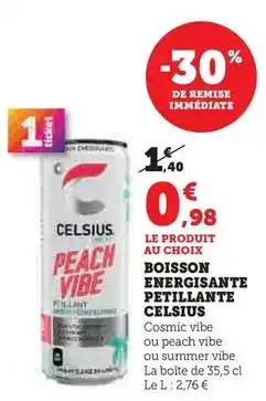 Hyper U Celcius - boisson energisante petillante offre