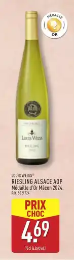 ALDI LOUIS WEISS Riesling alsace aop offre
