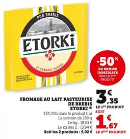 Bi1 Fromage au lait pasteurise de brebis etorki offre