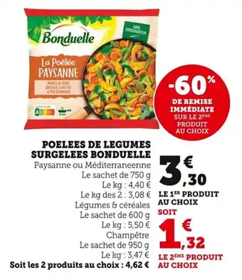 Bi1 Poelees de legumes surgelees bonduelle offre