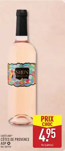 ALDI CUVÉE ANA Côtes de provence aop offre