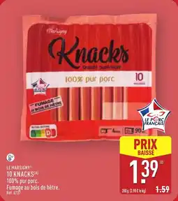 ALDI LE MARSIGNY 10 knacks offre