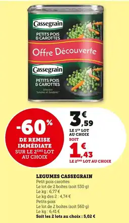 Bi1 Legumes cassegrain offre