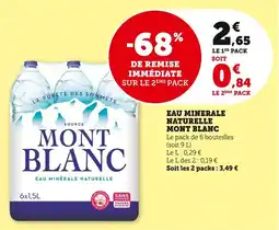 Bi1 Eau minerale naturelle mont blanc offre