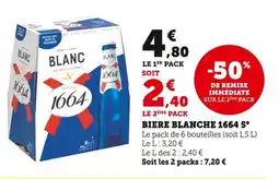 Bi1 Biere blanche 1664 5° offre