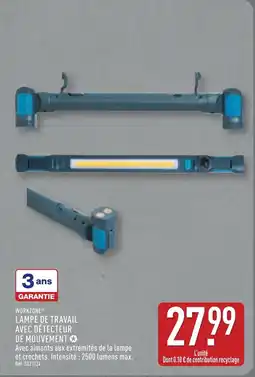 ALDI WORKZONE Lampe de travail avec détecteur de mouvement offre