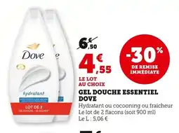 Bi1 Gel douche essentiel dove offre