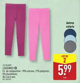 ALDI LILY & DAN Leggings offre