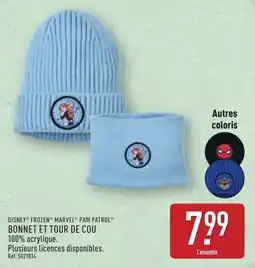 ALDI DISNEY FROZEN MARVEL PAW PATROL Bonnet et tour de cou offre