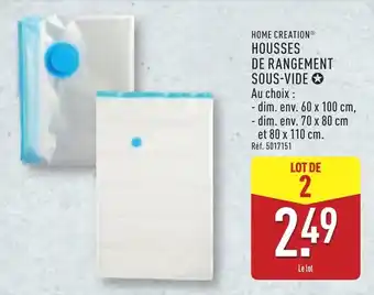 ALDI HOME CREATION Housses de rangement sous-vide offre