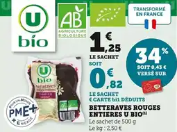 Bi1 Betteraves rouges entieres u bio offre