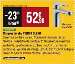 Tridôme Mitigeur lavabo vernis blend offre