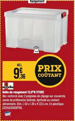 Tridôme SUNDIS Boîte de rangement clip'n store offre