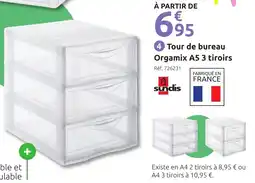 Mr Bricolage Tour de bureau orgamix a5 3 tiroirs offre