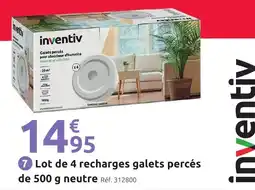 Mr Bricolage Lot de 4 recharges galets percés de neutre offre
