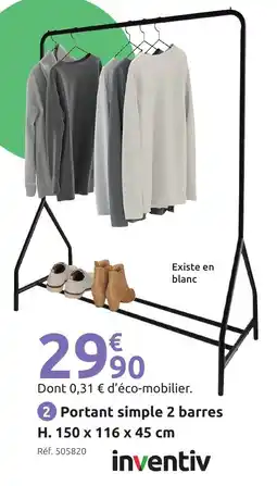 Mr Bricolage Portant simple 2 barres offre