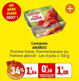 Coccinelle Supermarché ANDROS Compote offre