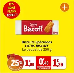 Coccinelle Supermarché LOTUS Biscoff biscuits spéculoos offre