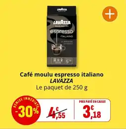 Coccinelle Supermarché LAVAZZA Café moulu espresso italiano offre
