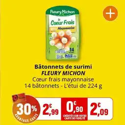 Coccinelle Supermarché FLEURY MICHON Bâtonnets de surimi offre