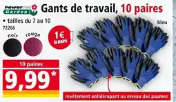 Norma POWERFIX GARDEN Gants de travail 10 paires offre